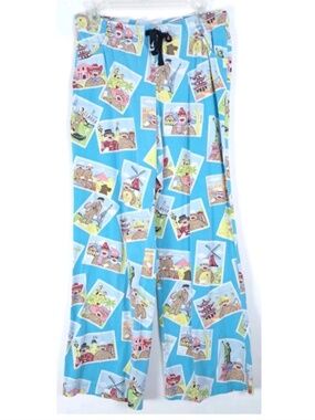Nick & Nora Paris Travel Print Pajama Lounge Sleep Pants Women’s Size Small